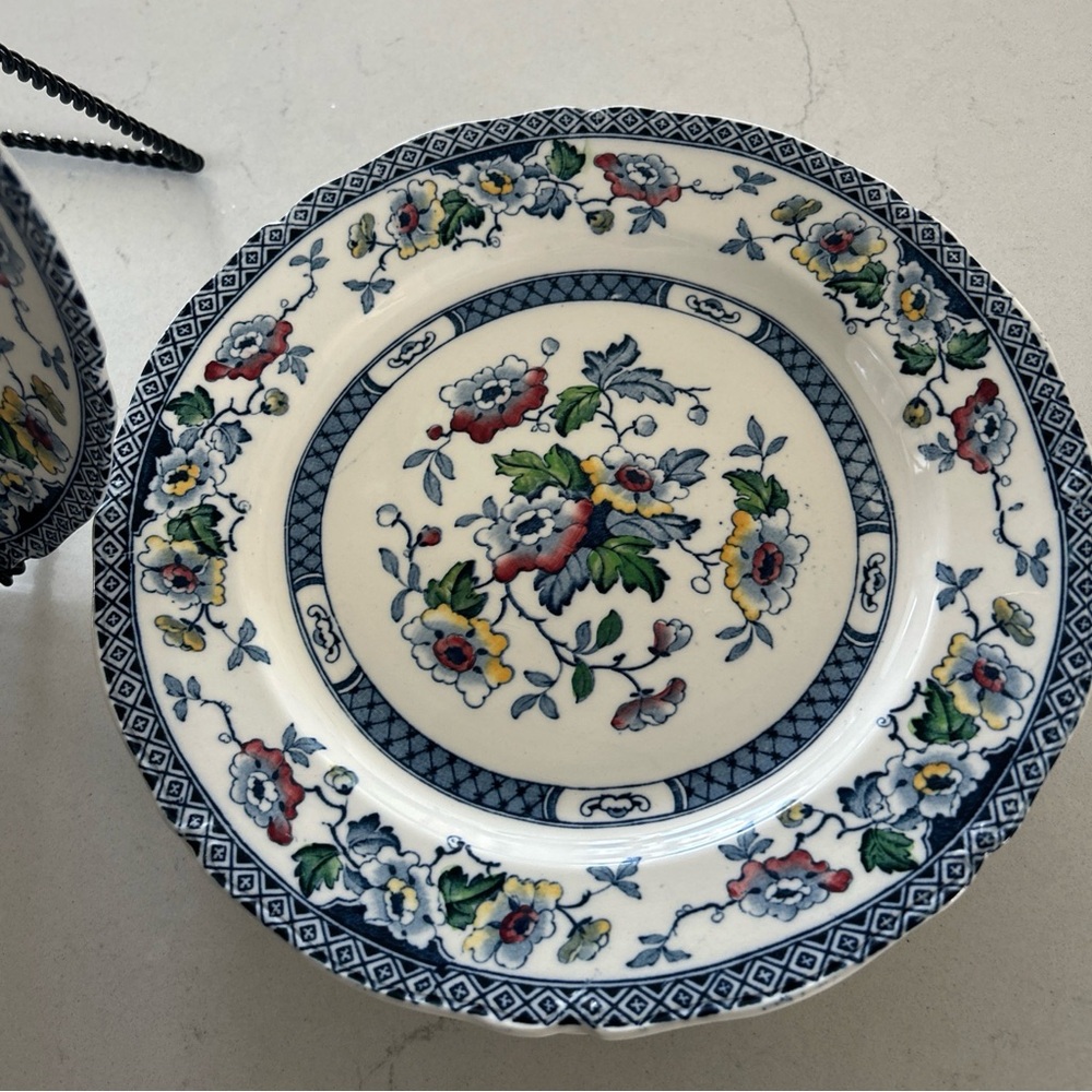 WR Midwinter Burslem Plates 10" Vintage English Porcelain- set of 6 plates - Picture 3 of 9